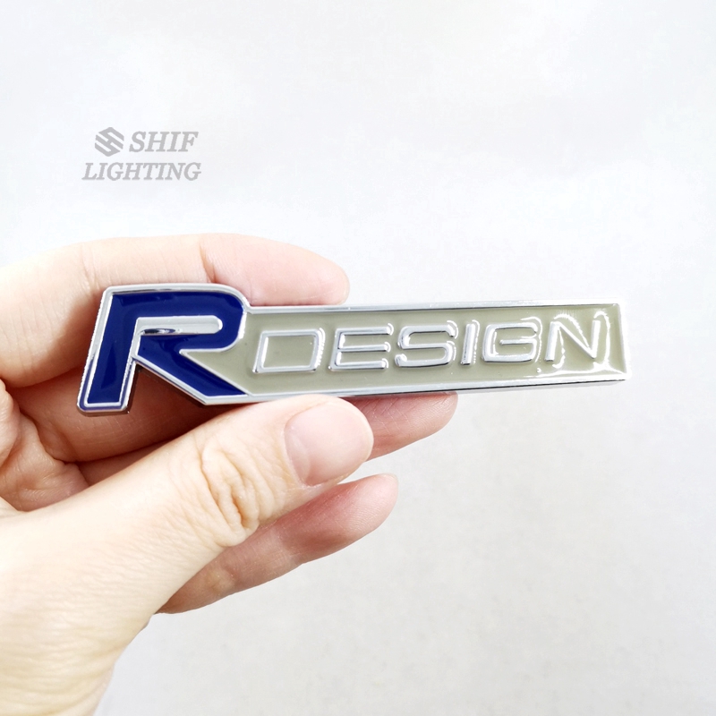 Sticker logo dán xe hơi bằng kim loại hình chữ RDESIGN 3D thay thế cho Volvo