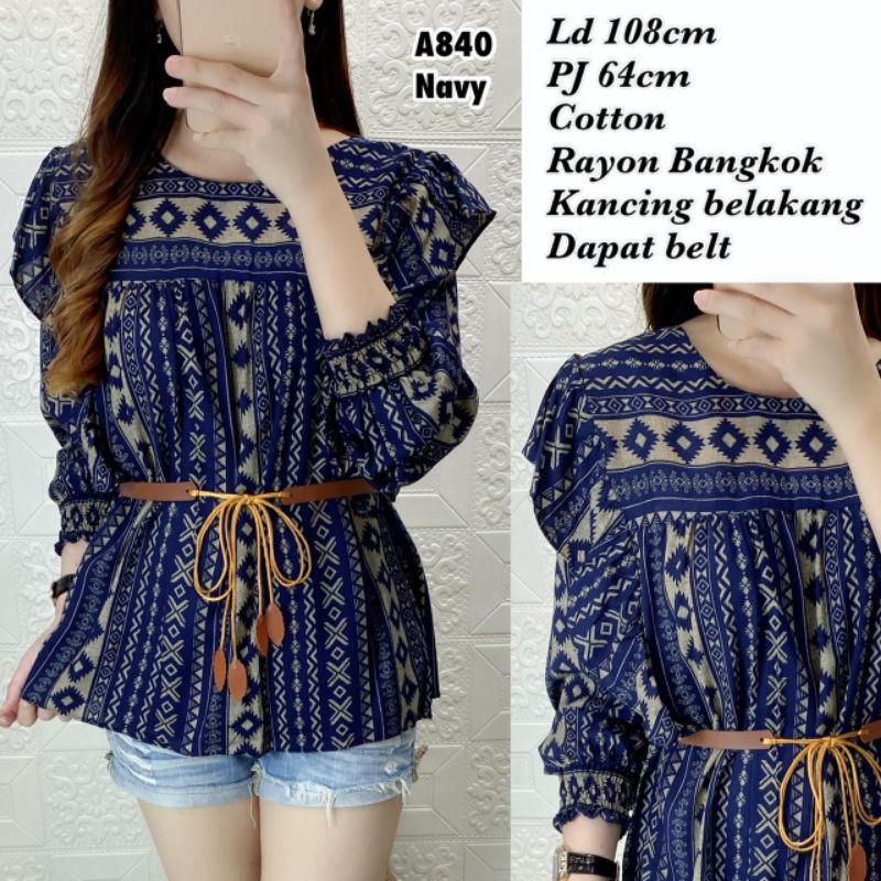 Áo Kiểu Chất Liệu Cotton A840 Bangkok Rayon