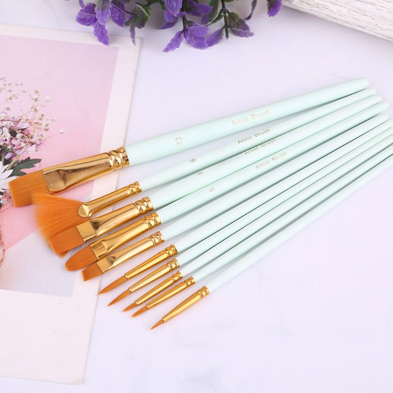Set 10 Cọ Vẽ Tranh Sơn Dầu Chuyên Nghiệp