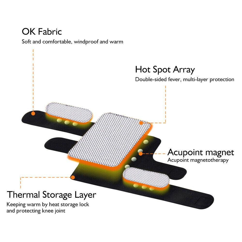 Đai Quấn Đầu Gối Làm Ấm Hỗ Trợ Giảm Đau Tourmaline