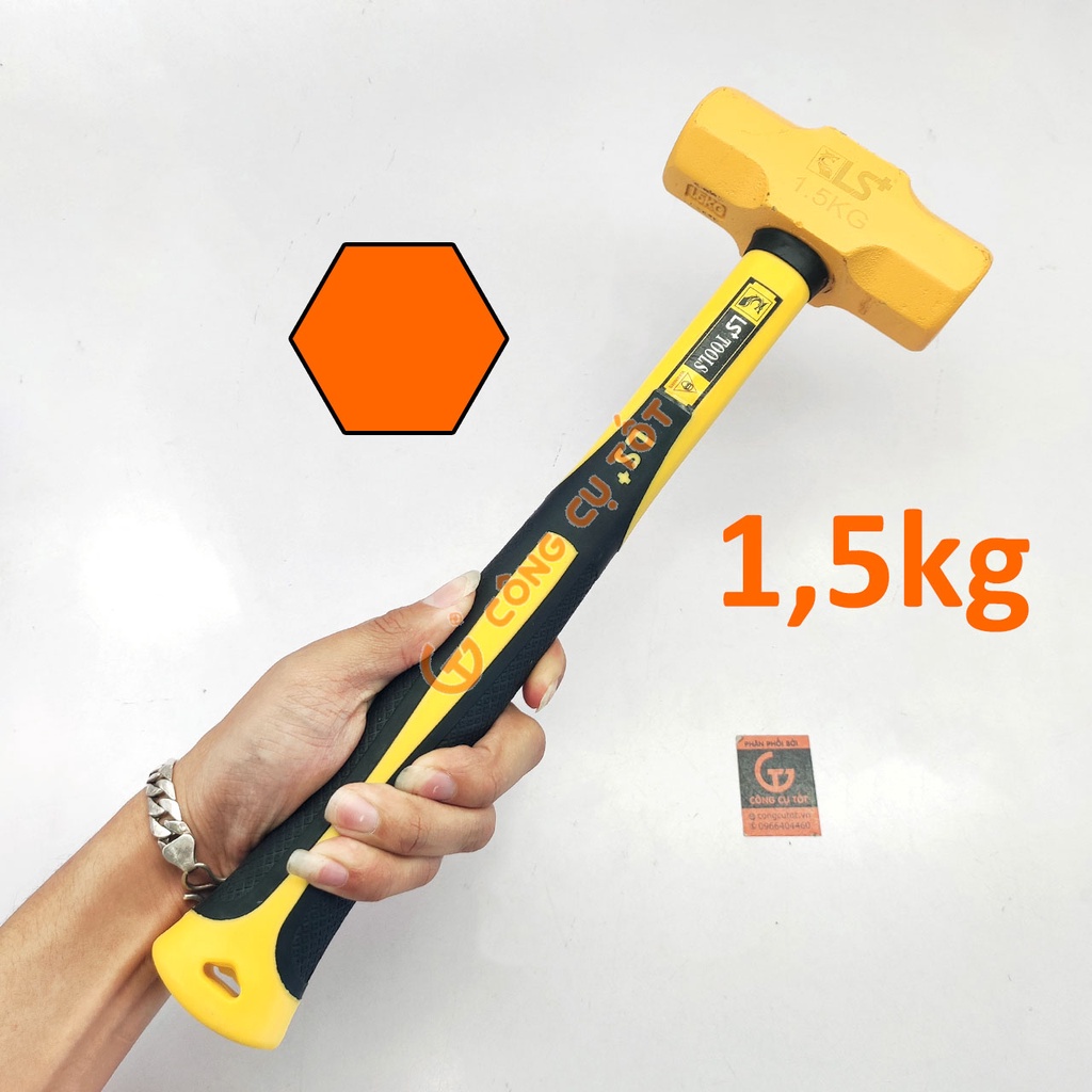 Búa lục giác cán nhựa LS+ (1kg-1,5kg 2kg)