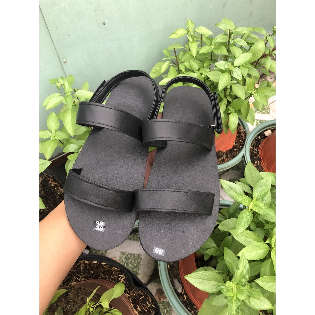 sandal đồng nai dép quai hậu nam và nữ ( đế đen quai đen ) size từ 35 nữ đến 43 nam