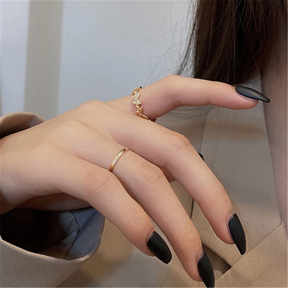 Nhẫn Hở Hình Bướm Có Thể Điều Chỉnh Thời Trang Cá Tính