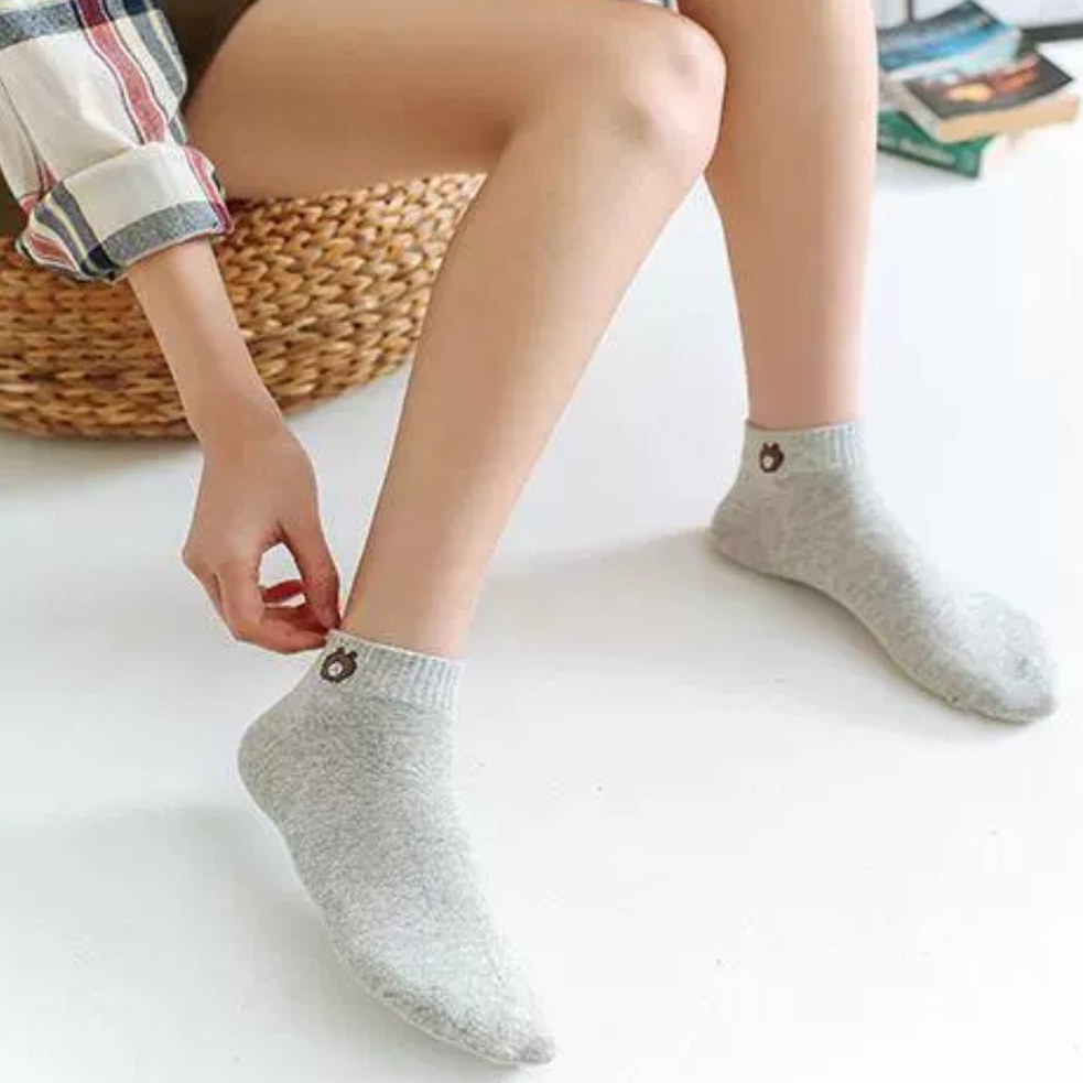 [L2M] VỚ NỮ cổ ngắn hình GẤU siêu dễ thương