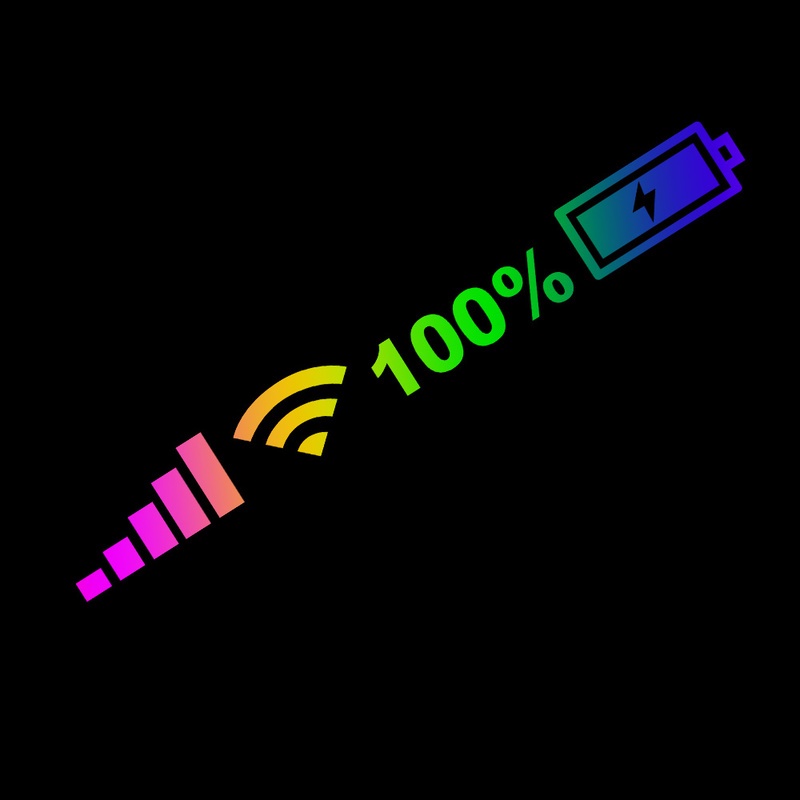 Miếng Dán Trang Trí Xe Hơi Hình Tín Hiệu WiFi Nhiều Màu Độc Đáo