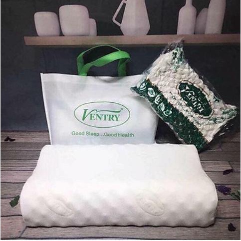GỐI CAO SU NON VENTRY CAO CẤP, Gối cao su cao cấp Ventry chống mỏi cổ - HÀNG NHẬP KHẨU
