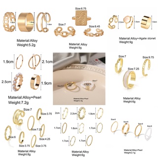 Set nhẫn DODDER đơn giản thời trang Hàn Quốc
