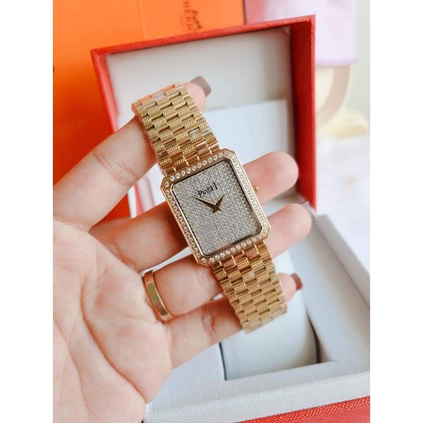 Đồng Hồ Nữ PG piaget mặt chữ nhật đính đá
