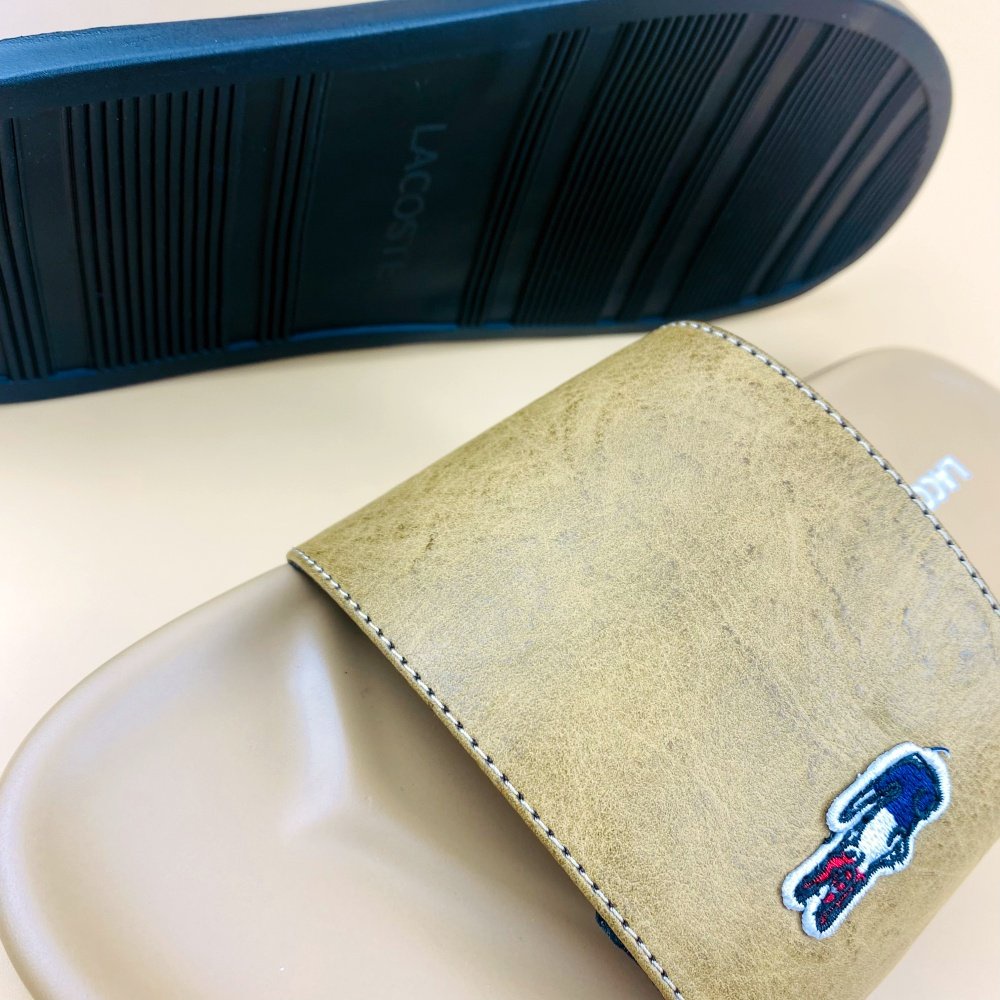 Dép Nam Nữ LACOSTEE Thời Trang - Dép Lê Logo Cắt Laser Sắc Nét Sang Trọng,Cao Cấp