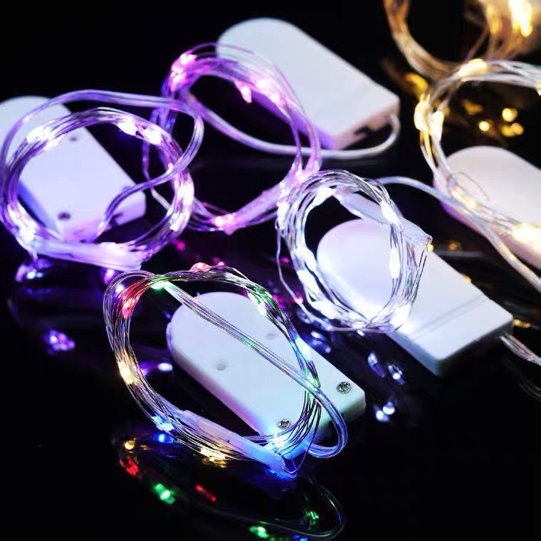 Dây đèn led đom đóm - SẴN PIN , đèn fairylight được chọn màu đèm fairy light Trang Trí Quấn Cây Đào Quất Sân Vườn Noel L