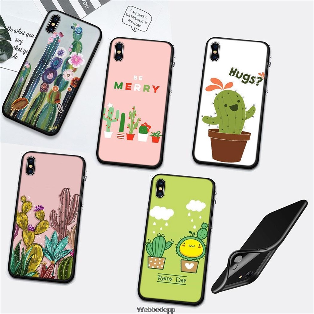 Ốp Điện Thoại Họa Tiết Hoạt Hình Xương Rồng Dễ Thương Cho iPhone XR X XS Max 6 6s 7 8 Plus 5 5s SE 2020 JOOC105