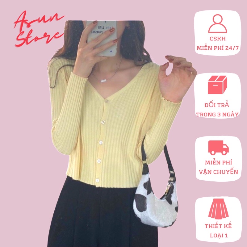 (ẢNH THẬT) áo cardigan nữ len tăm mỏng nhẹ nhàng