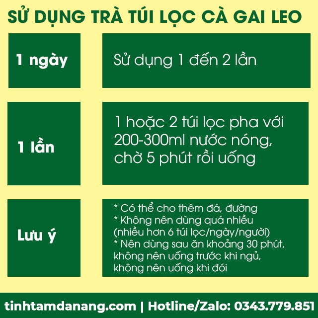 Trà túi lọc cà gai leo giải độc gan, hộp 50 túi lọc hỗ trợ giảm nóng trong người, đặc sản Nghệ An làm quà