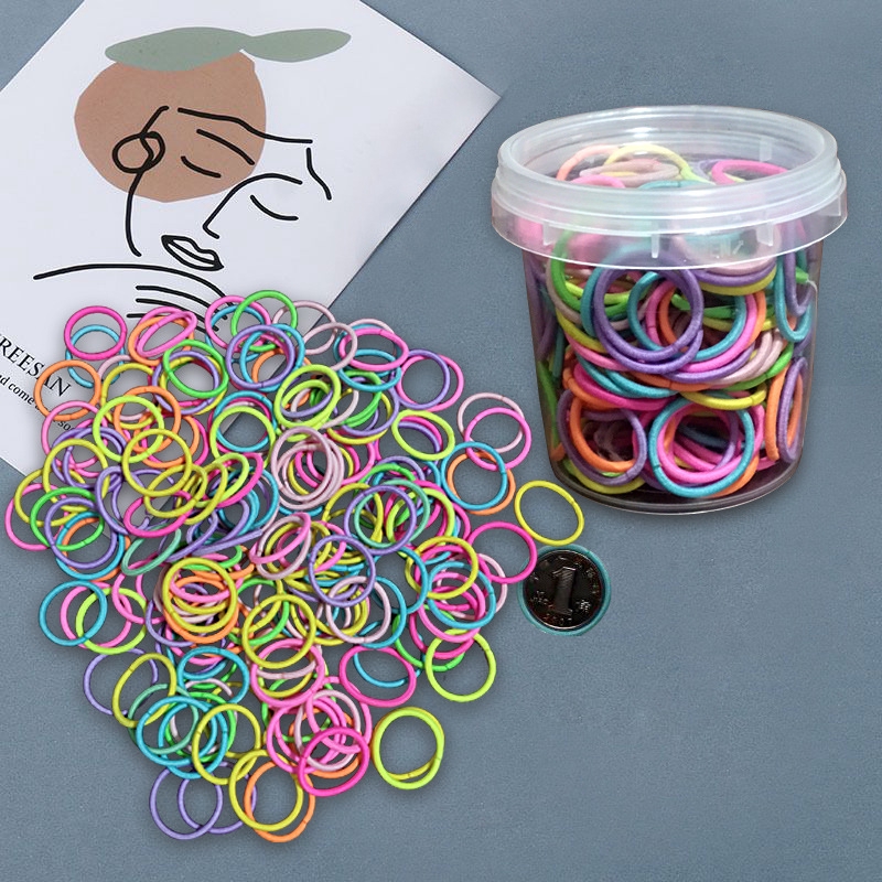 Set 100 Dây Cột Tóc Phong Cách Hàn Quốc Cho Nữ