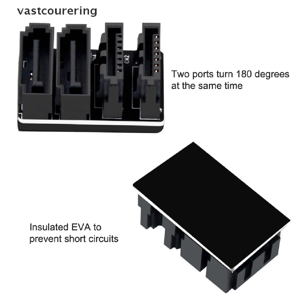 Đầu chuyển đổi Vast 90 / 180 Độ SATA 6GB ổ cắm 7 chấu sang đầu cắm 7 chấu