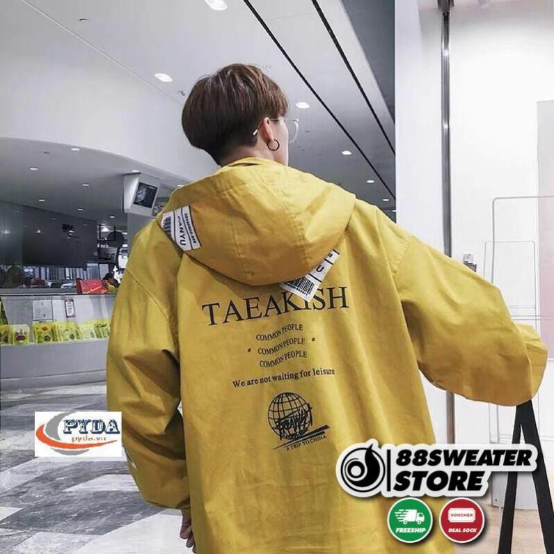 Áo Khoác Kaki Chất Dày Nam Nữ Túi Hộp Unisex In Chữ TAKESHI | BigBuy360 - bigbuy360.vn