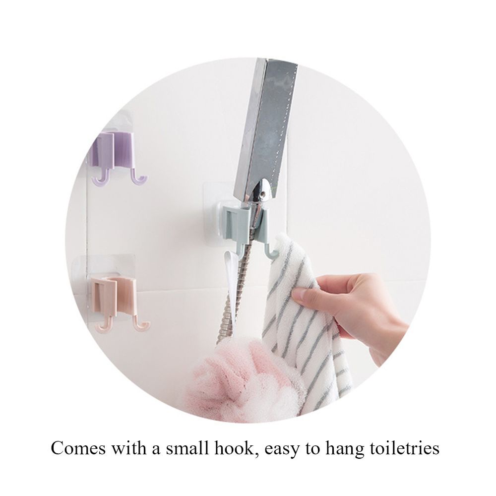 Kẹp đỡ đầu vòi hoa sen gắn tường không cần khoan lỗ tùy chọn màu sắc cho nhà tắm