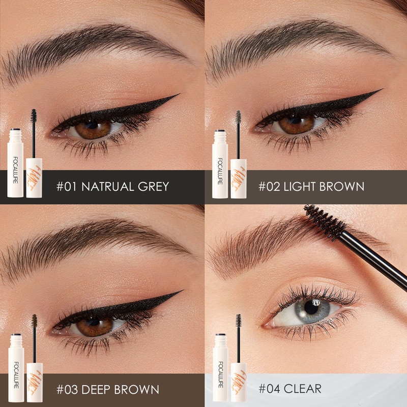 Gel Kẻ Mày Focallure Kèm Cọ Chống Thấm Nước Lâu Trôi