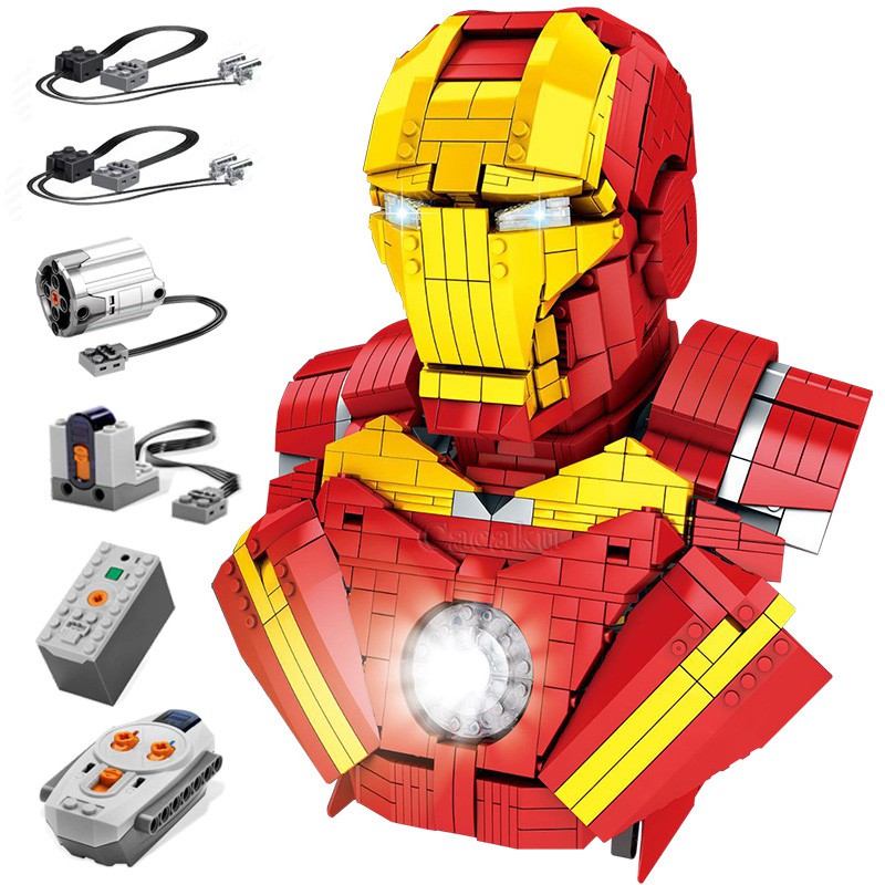 Đồ chơi Lắp ghép Mô hình Sembo SY7598 LED Lighting Iron Man Super Heroes Ironman Model