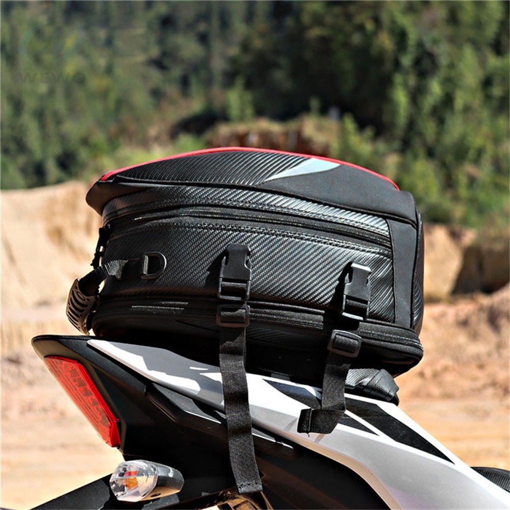 Túi Đựng Đồ Gắn Yên Sau Xe Mô Tô 20L-35L Bằng Sợi Carbon Chống Thấm Nước