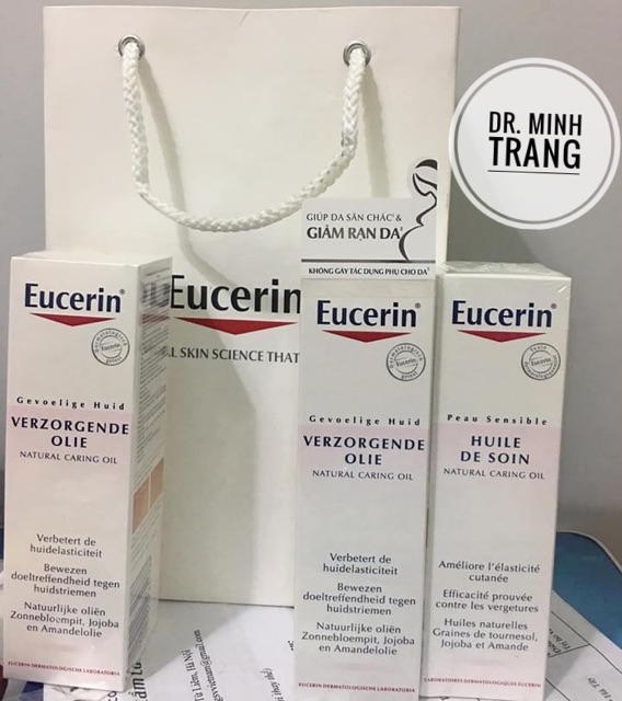 ( CHÍNH HÃNG) Đầu Trị Rạn Da EUCERIN NATURAL Caring Oil 125 ml Cho Phụ Nữ Mang Thai