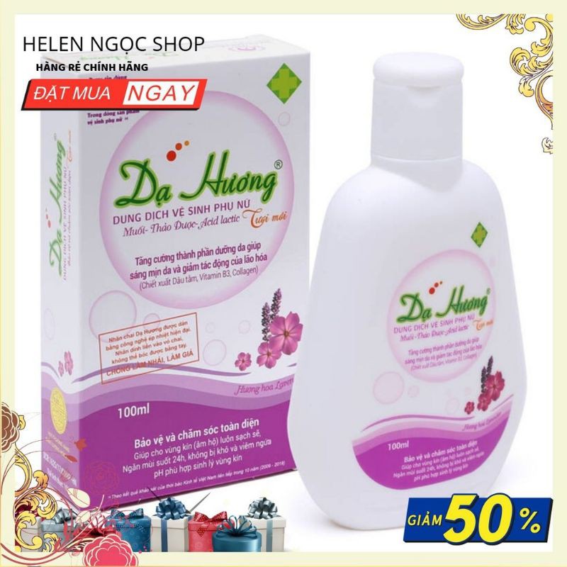 Dung dịch vệ sinh - Dạ Hương trà xanh, lavender, muối và thảo dược/ dạ hương Teen cho bạn gái  100ml/120ml