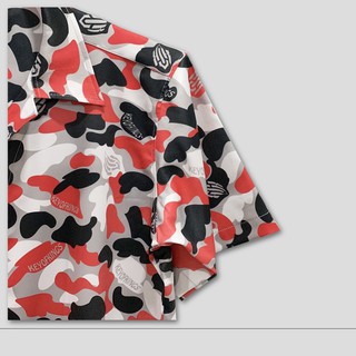 Áo sơ mi hoạ tiết Camo / Vải lụa mềm