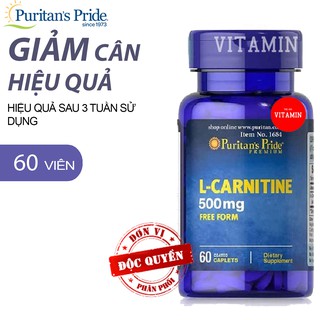 Giảm cân không tác dụng phụ LCarnitine 500mg 60 viên