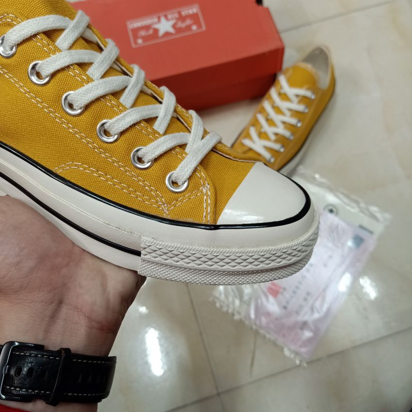 Giày sneaker converse 1970s màu vàng nam nữ cổ thấp