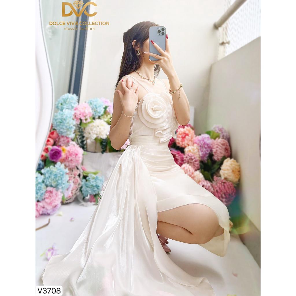 VÁY BODY DỰ TIỆC 2 DÂY ĐÍNH HOA NGỰC V3708- DVC