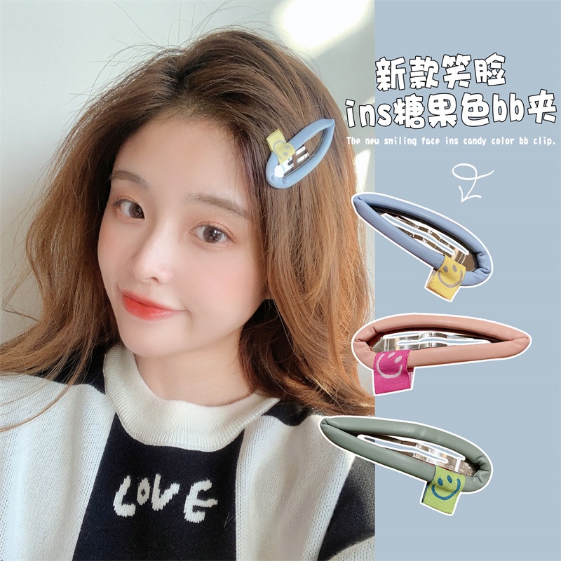 Kẹp Tóc bb Hình Mặt Cười Màu Sắc Kẹo Ngọt Phong Cách Hàn Quốc 2022