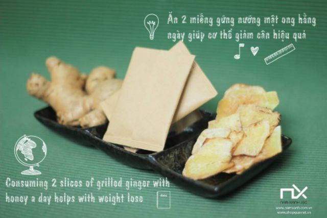 Gừng nướng mật ong Nam Xanh