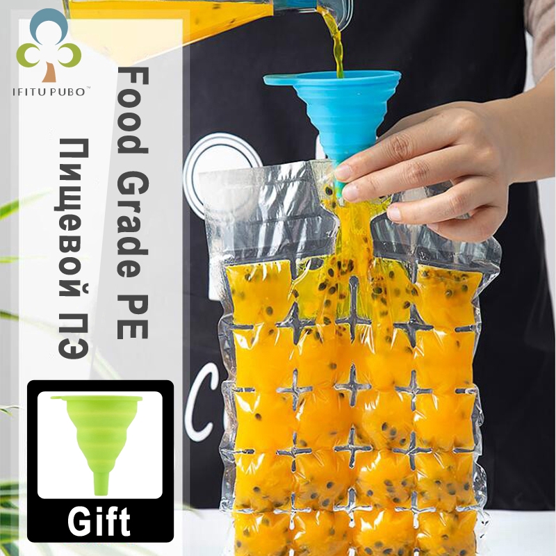 Set 10 Túi Làm Đá Viên Trong Suốt