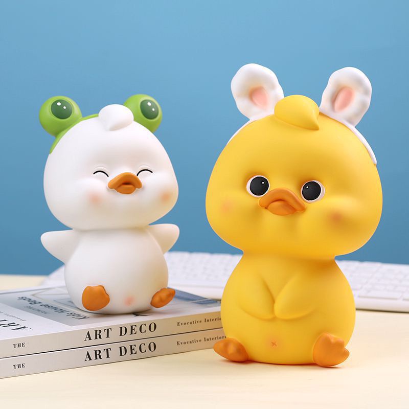 Heo Đất. Ống Heo Tiết Kiệm Hình Chú Vịt Nhỏ Dễ Thương Trang Trí Bàn Làm Việc
