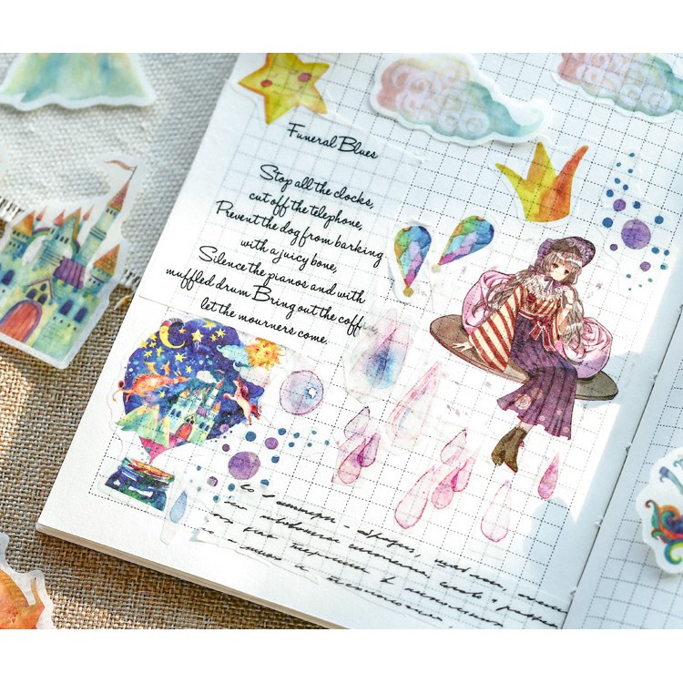 Hộp 40 sticker giấy SH4004 Gachini