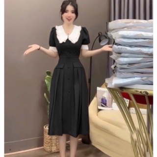 (SHOP TÁO ĐỎ BIGSIZE 50kg đến 90kg ) đầm xoè cổ bèo đi tiệc