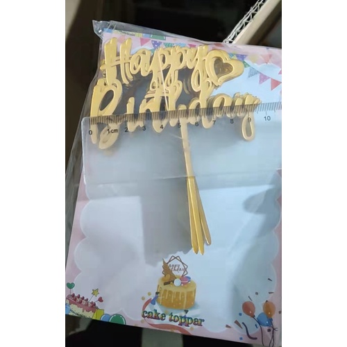 10 Cái / Gói 50 Phong Cách Acrylic ​Topper Trang Trí Bánh Kem Hình Chữ Happy Birthday