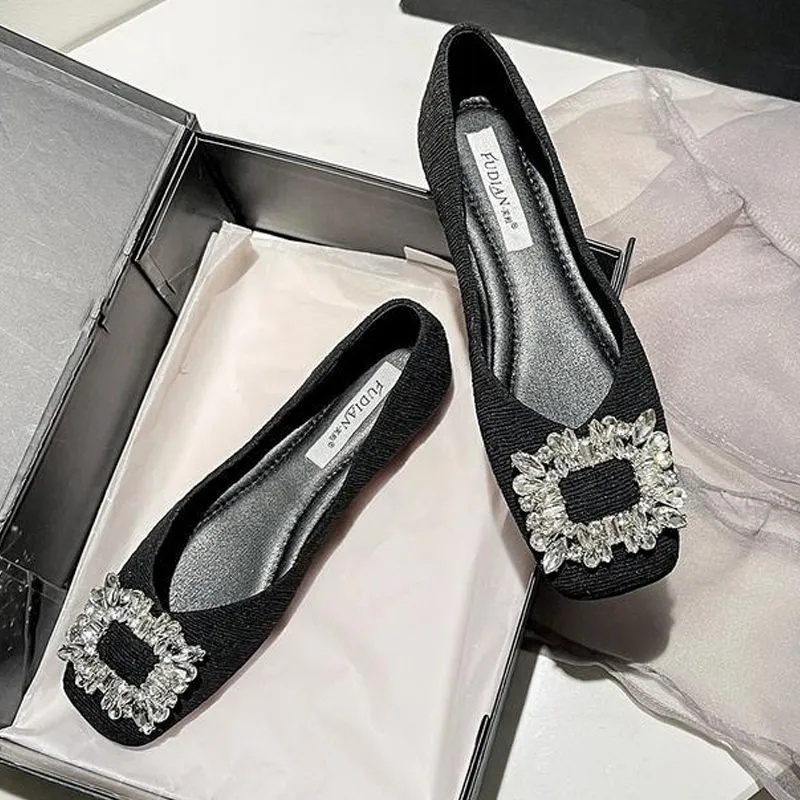 Giày Búp Bê Đế Mềm Mũi Vuông Size Lớn 32-44 Thời Trang 2022