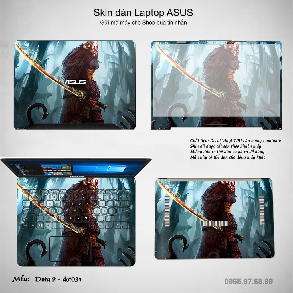 Skin dán Laptop Asus in hình Dota 2 _nhiều mẫu 6 (inbox mã máy cho Shop)