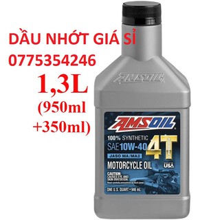 Dầu nhớt xe số,xe tay côn cao cấp Amsoil 4T Performance 10W-40 1,3L