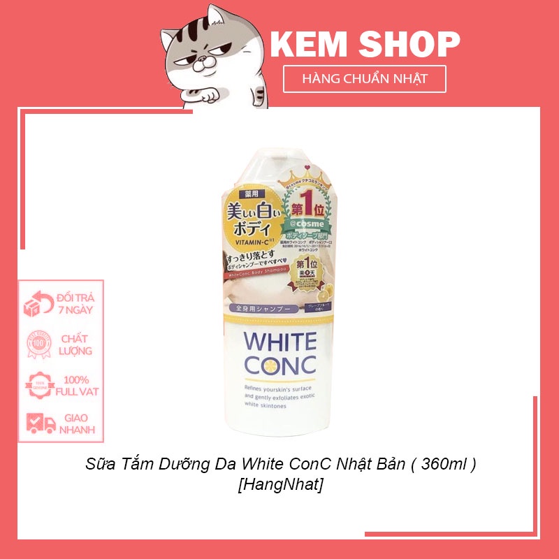 Sữa Tắm Dưỡng Da White ConC Nhật Bản ( 360ml ) 🌸🌸🌸 [HangNhat]