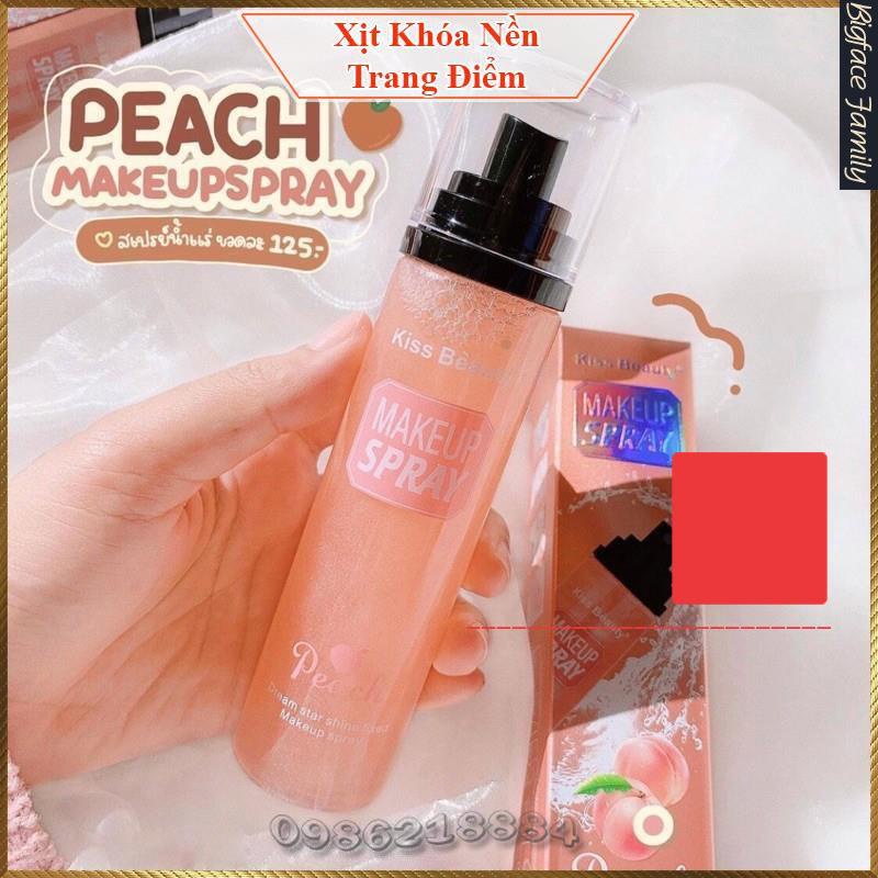 [ hot sale ] Xịt khóa nền Kiss Beauty hương Đào 110ml giữ lớp trang điểm cố định lâu trôi KBP1 | BigBuy360 - bigbuy360.vn