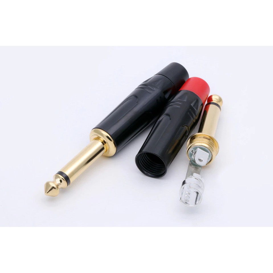 Jack 6.5 ly loại tốt, lõi đồng nguyên chất - 6.35mm Mono Jack