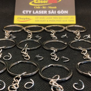 Móc khoá tròn khoen 100 cái loại 2.8cm bao gồm đầu móc treo