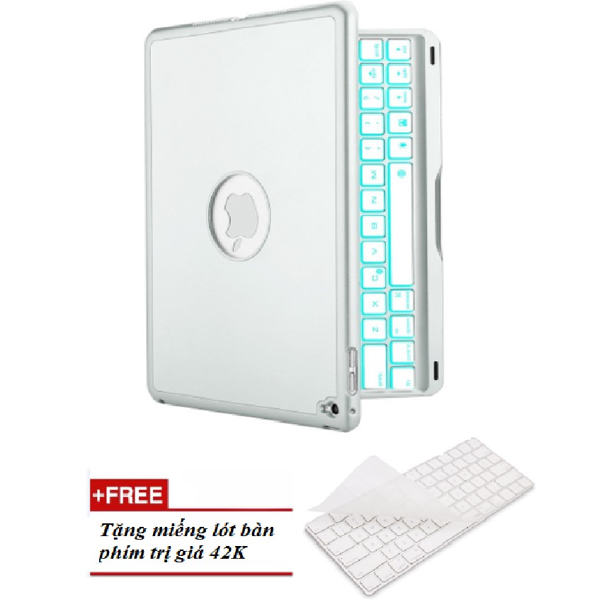 Bao da kiêm bàn phím Bluetooth F8Spro cho ipad Pro 9.7 (Trắng) tặng miếng lót bàn phím