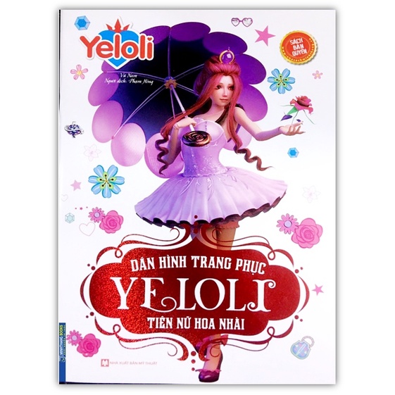 Sách - Combo 2 cuốn Dán hình trang phục YELOLI (hoa nhài+khổng tước)