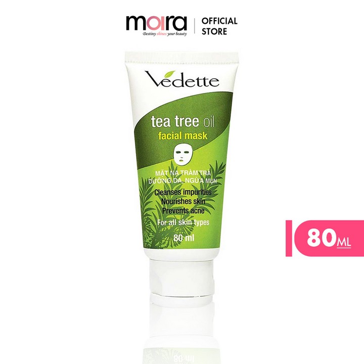 Mặt nạ tràm trà Dưỡng da ngừa mụn Vedette Tea Tree Oil 80ml