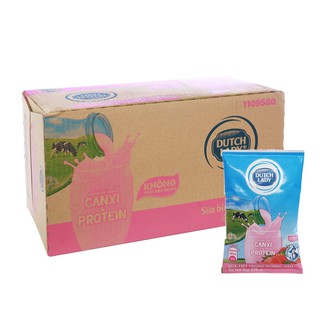 Sữa cô gái hà lan dâu - dutch lady bịch 220ml - thùng 48 bịch