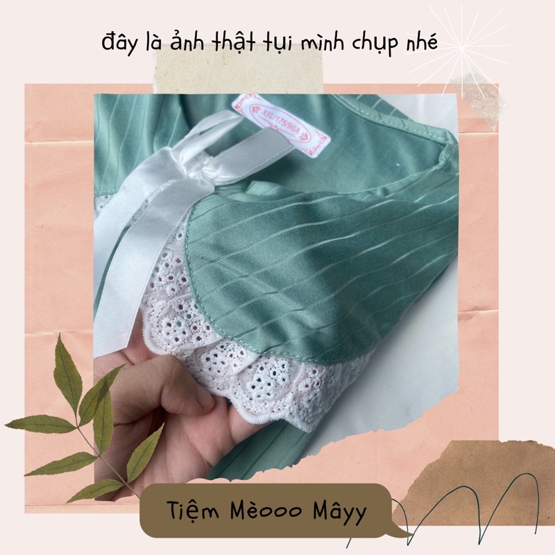 Bộ đồ ngủ tay ngắn cổ búp bê dễ thương xinh xắn dành cho nữ - Tiệm Mèooo Mâyy | BigBuy360 - bigbuy360.vn