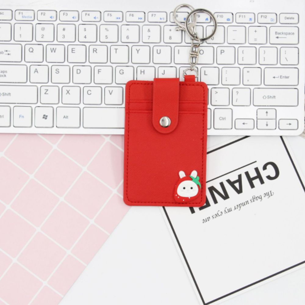 Ví đựng thẻ ID/ thẻ ngân hàng bằng da PU kèm móc khóa